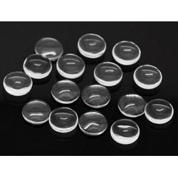 Pop | CLEAR GLASS | platte glas transparante cabochon 10mm | 20 stuks